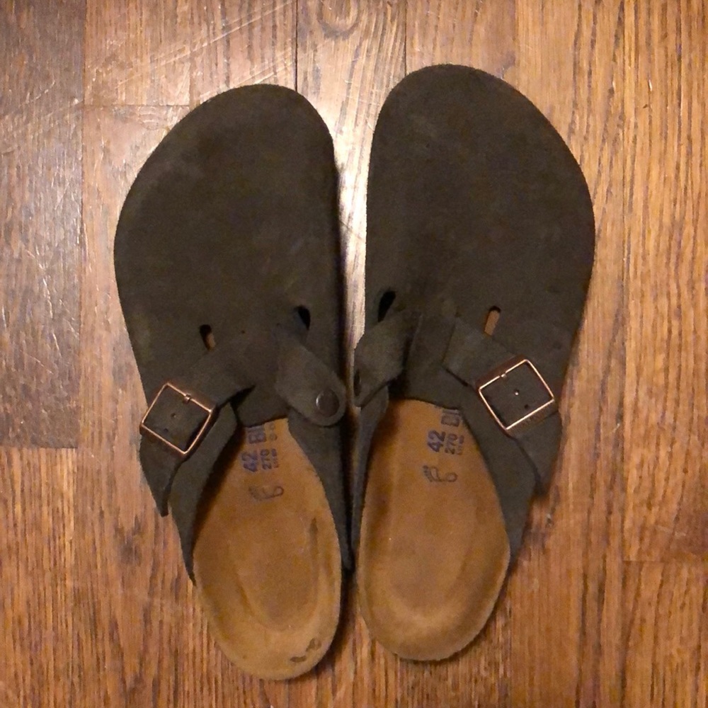 Olive Green Birkenstock Clogs